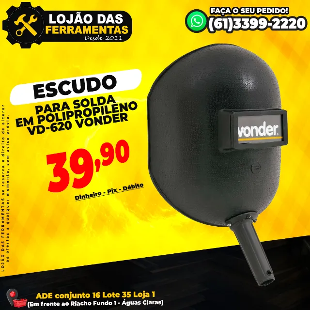 Escudo Para Solda em Polipropileno VD-620 Vonder