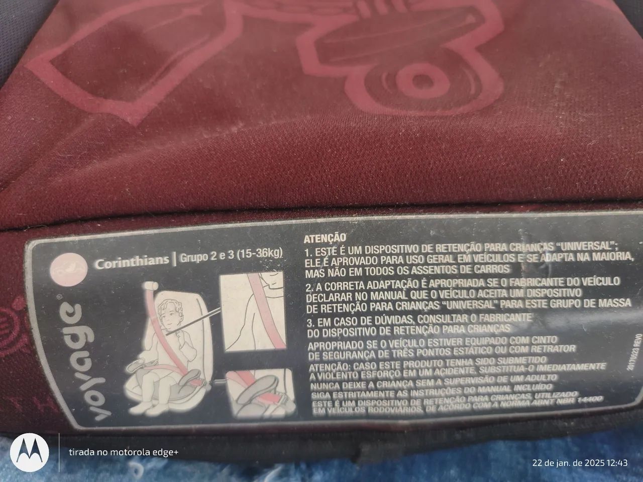 Cadeirinha de carro Corinthians - Bebê conforto - Foto 2