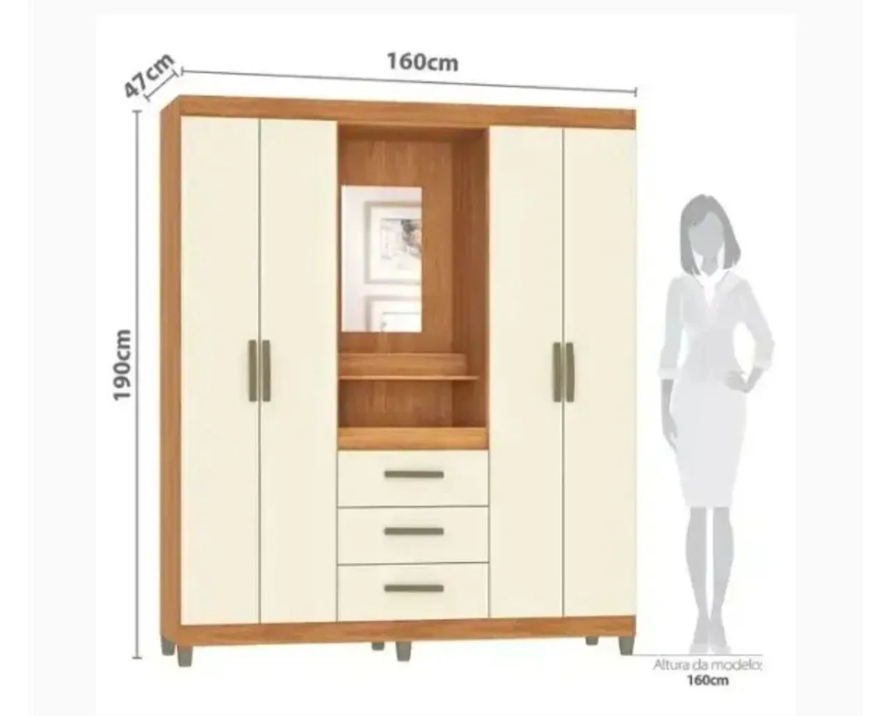 GUARDA-ROUPA COM FRETE GRÁTIS. - Foto 2