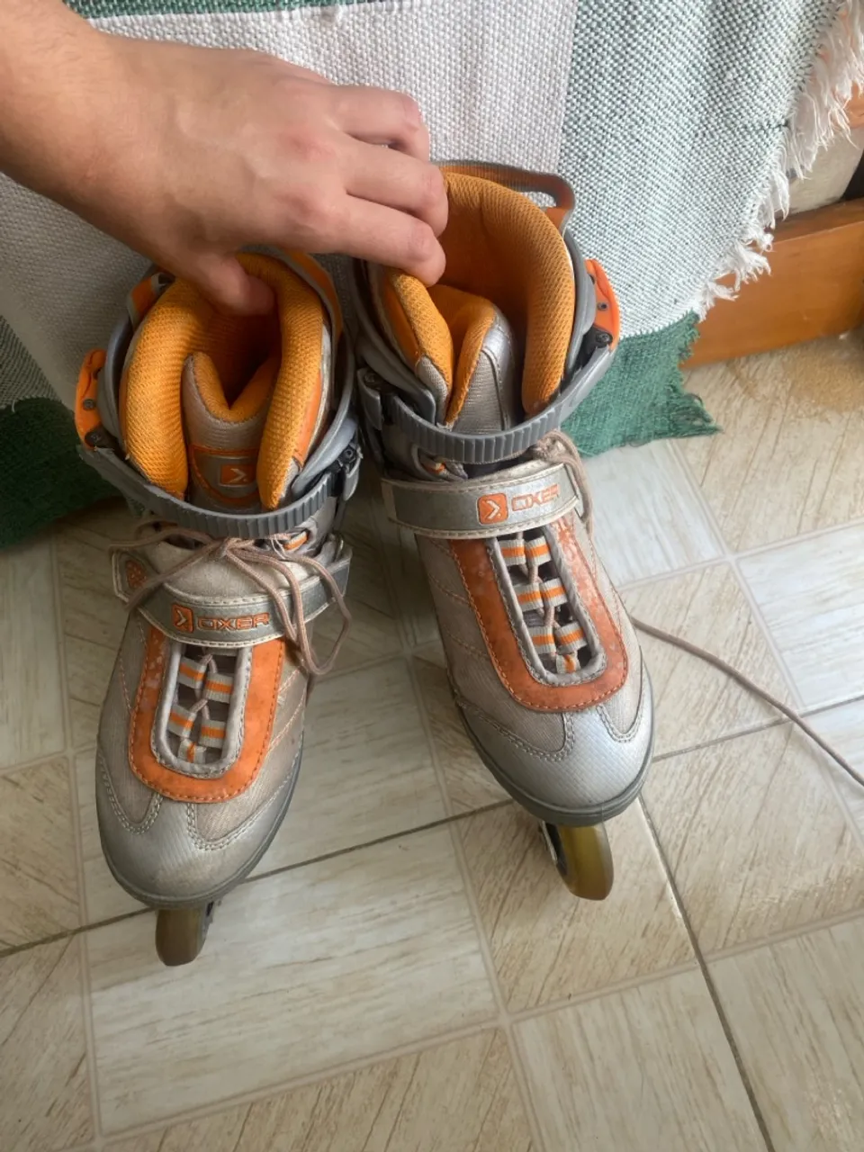 Patins oxer abec7 + proteções