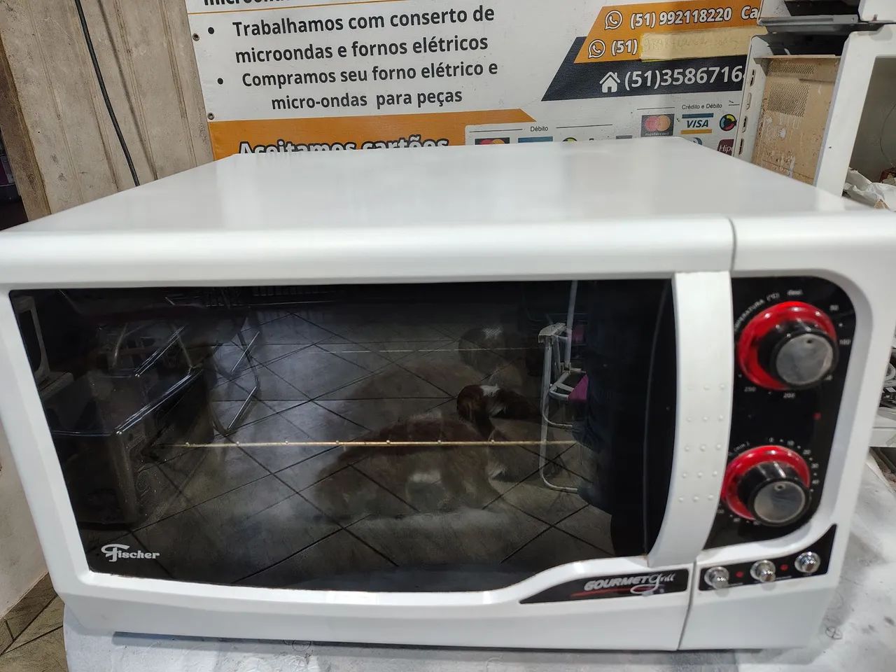 Forno Elétrico Fischer Gourmet Branco 44 Litros Ótimo Estado Garantia 3 Meses Temos Tele 