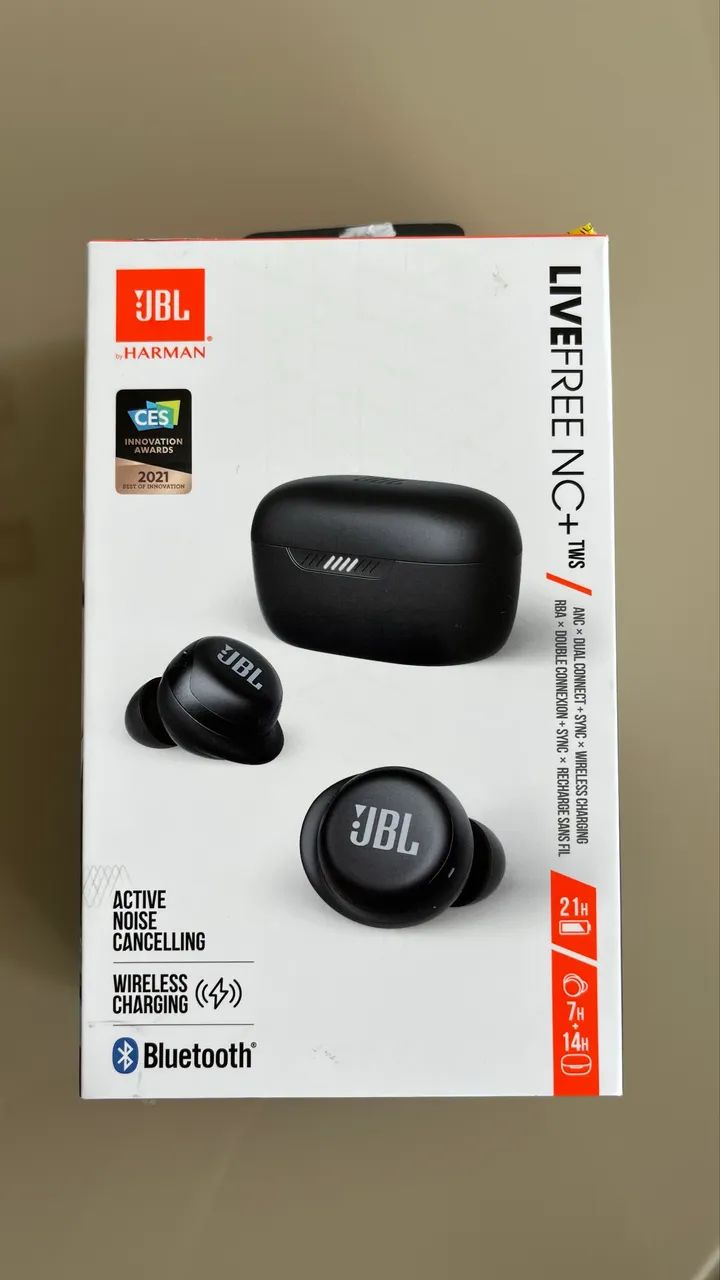 Fone Bluetooth JBL Live Free NC+ TWS com Cancelamento de Ruído 