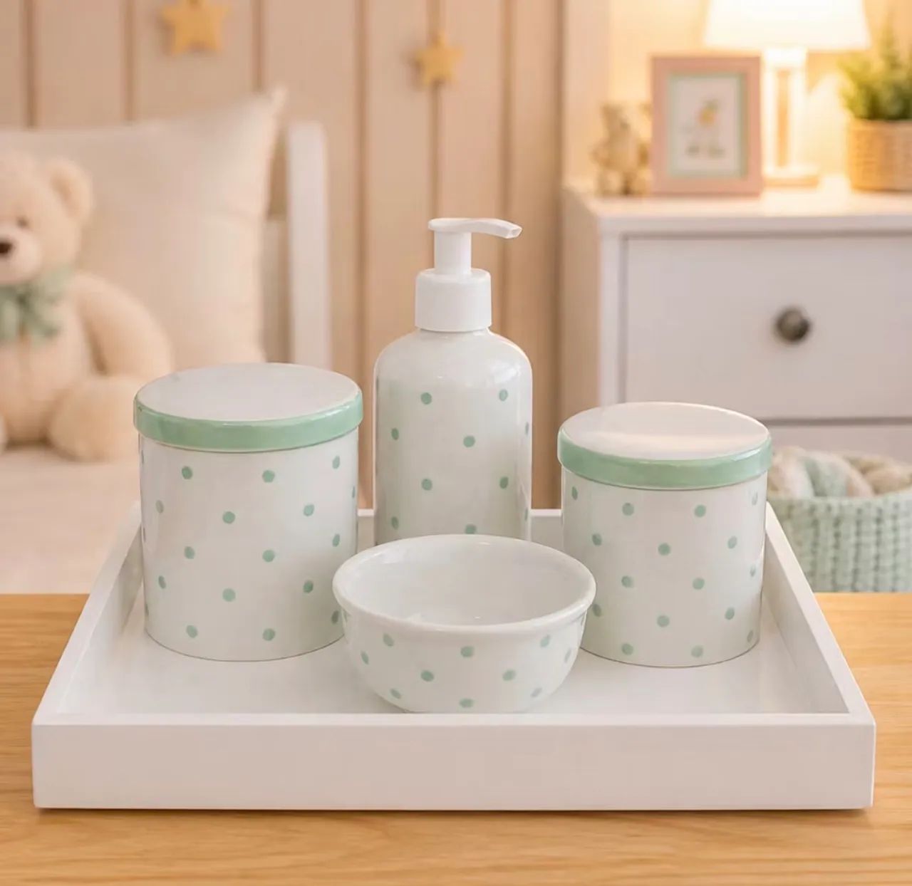 Kit de higiene bebê porcelana - Foto 2