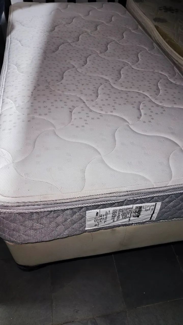 Cama box solteiro+ colchão semi novo  - Foto 4