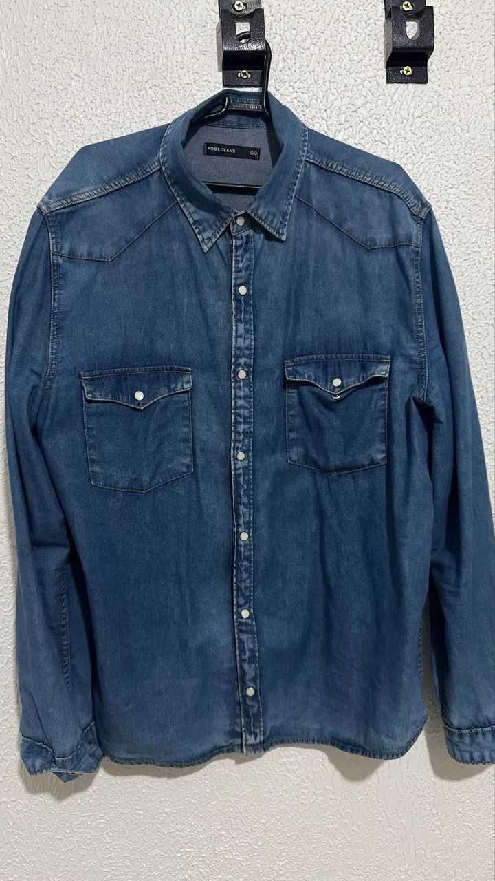 Camisa jeans seminova  - Foto 2