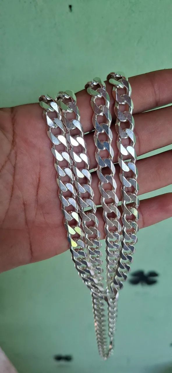 Corrente e pulseira de prata - Foto 3