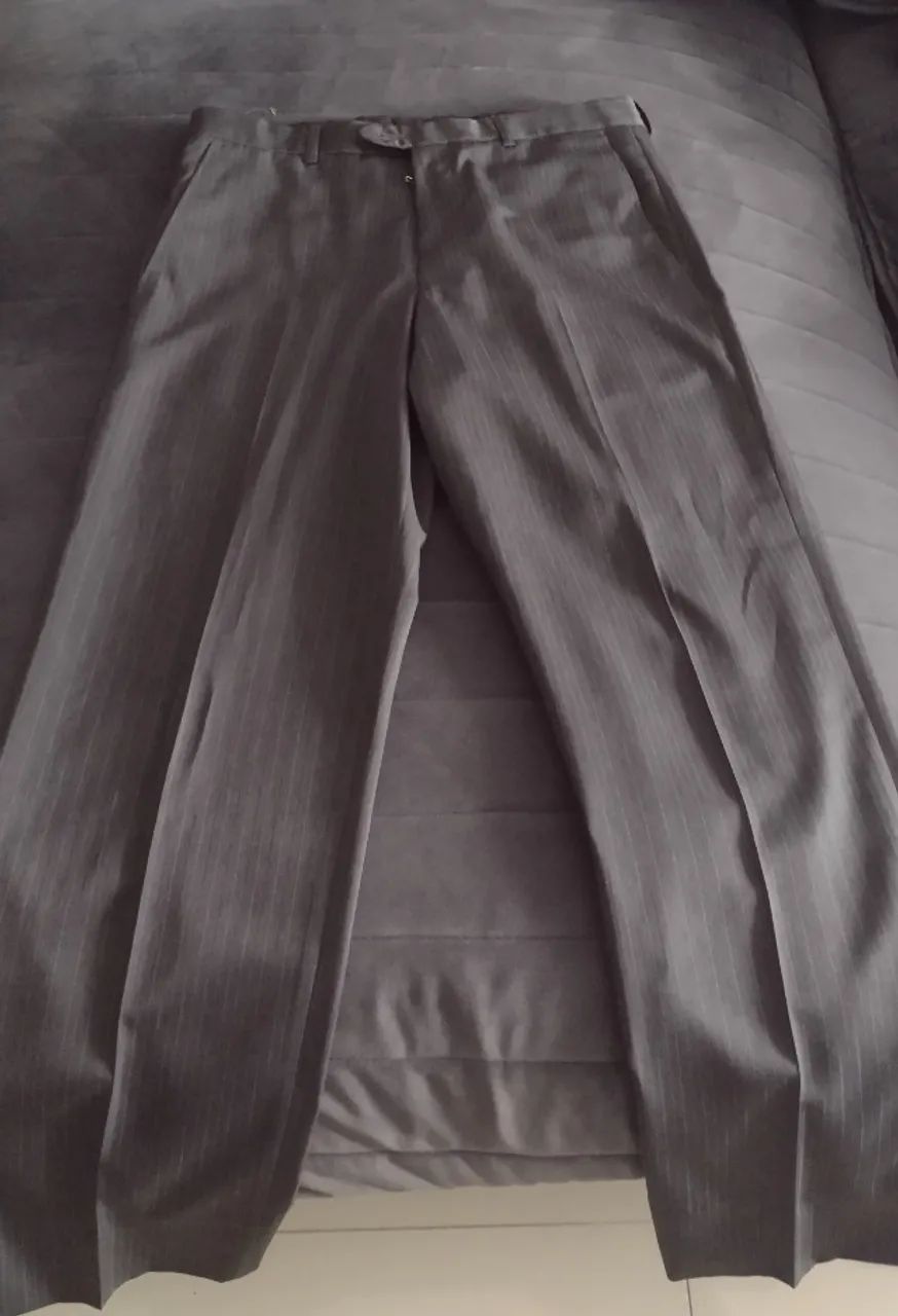 Terno e Calça Risca de Giz n-46 ajustado para n-40 - Foto 5