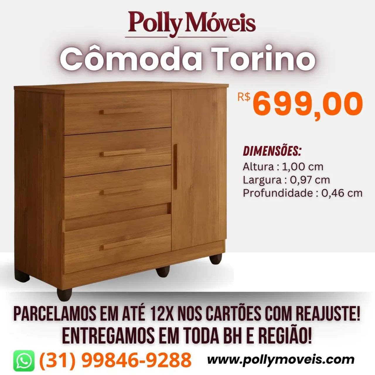 Cômoda Torino! Pronta Entrega!