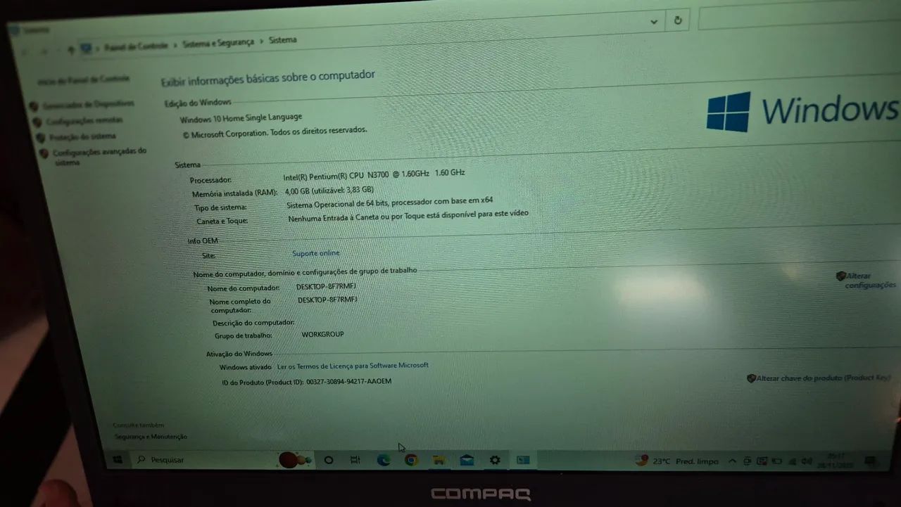Notebook Compaq 4gb RAM usado - Foto 4