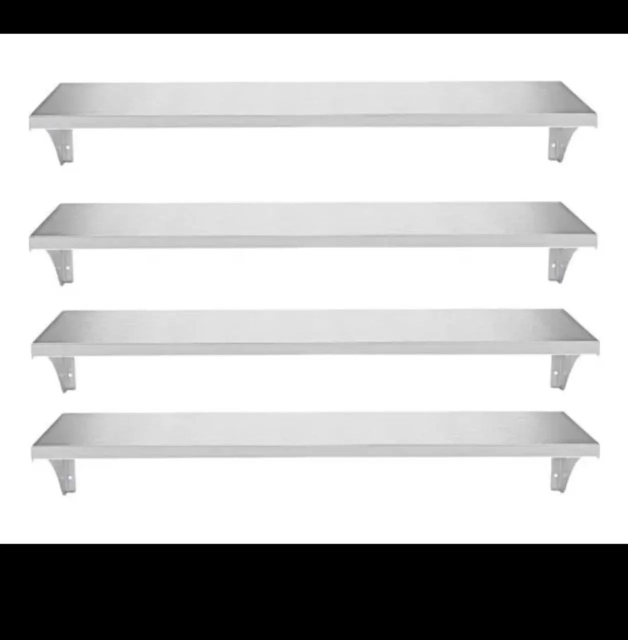 4 Prateleiras de Aço para Cozinha Industrial