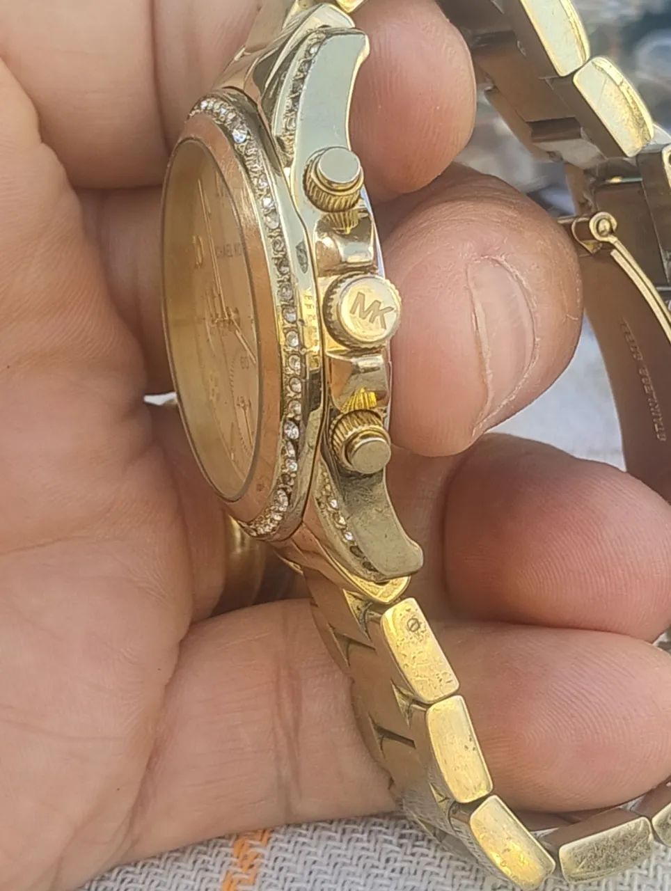 Relógio Michael Kors Masculino Dourado - Foto 4