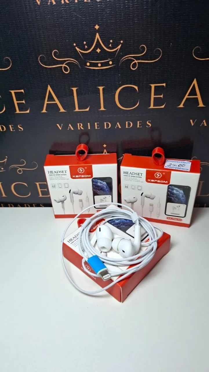 Fone de  iPhone   com microfone 