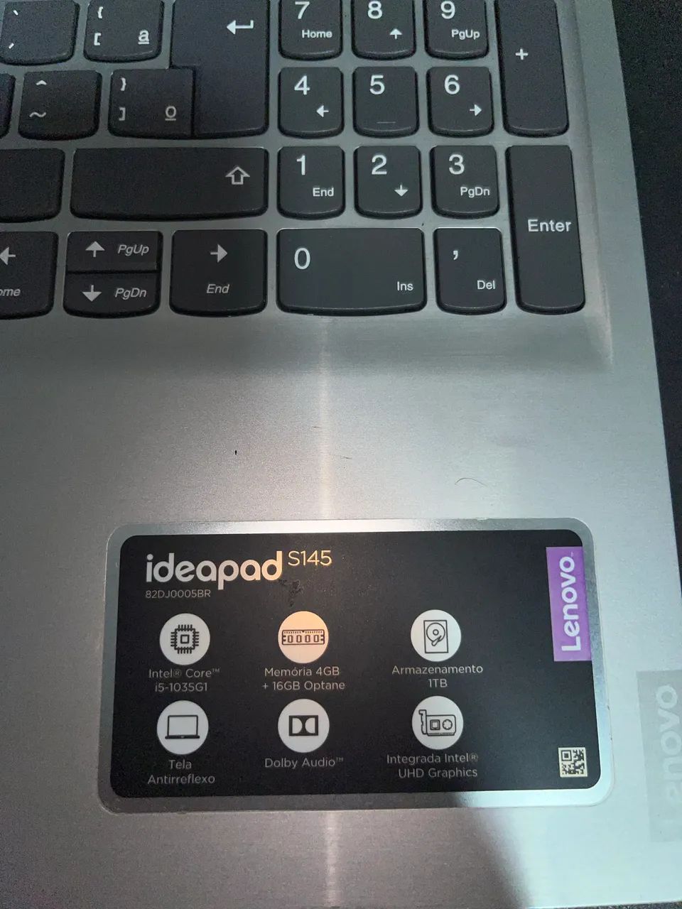 NOTEBOOK S145 LENOVO I5 10Gen 4GB RAM + 16GB Optane - Foto 2