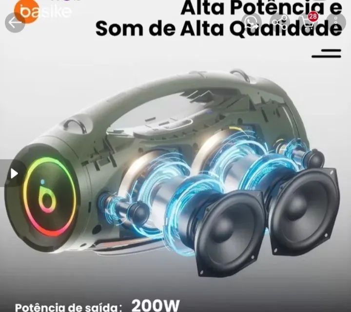 Caixa de som boombox - Foto 3