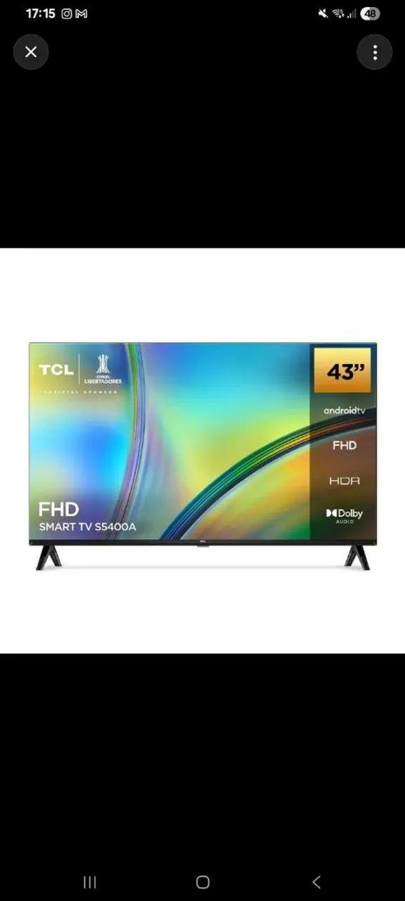 Smart TV  TCL 43"-otimo estado,pouco uso.