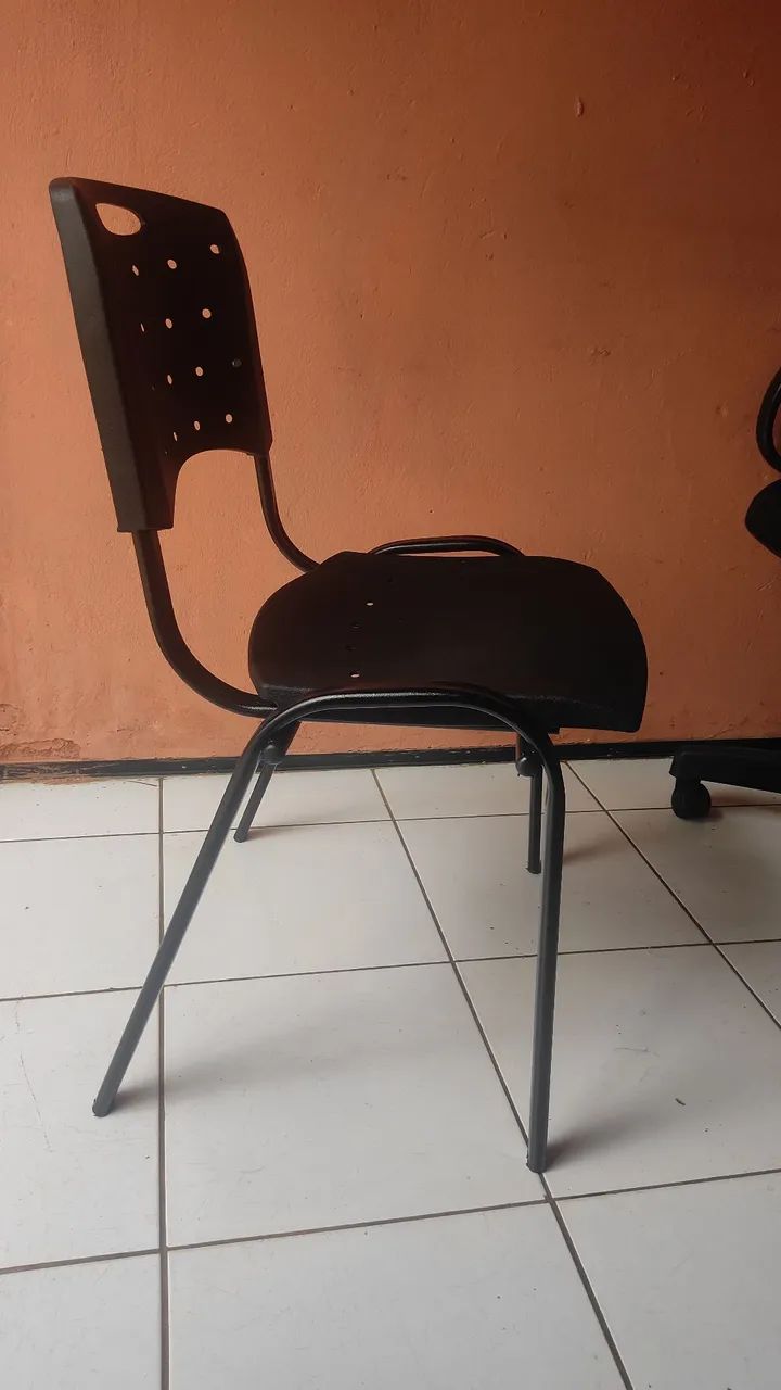Cadeira secretária fixa polipropileno 65163255490434122