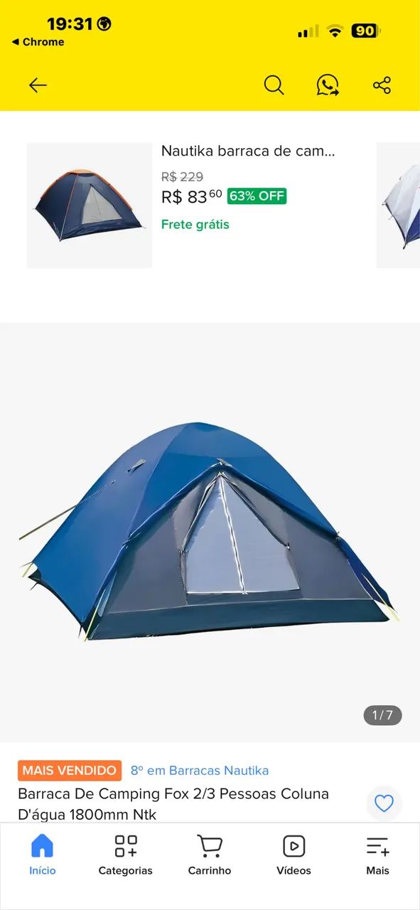 Barraca camping 3 lugares  - Foto 2
