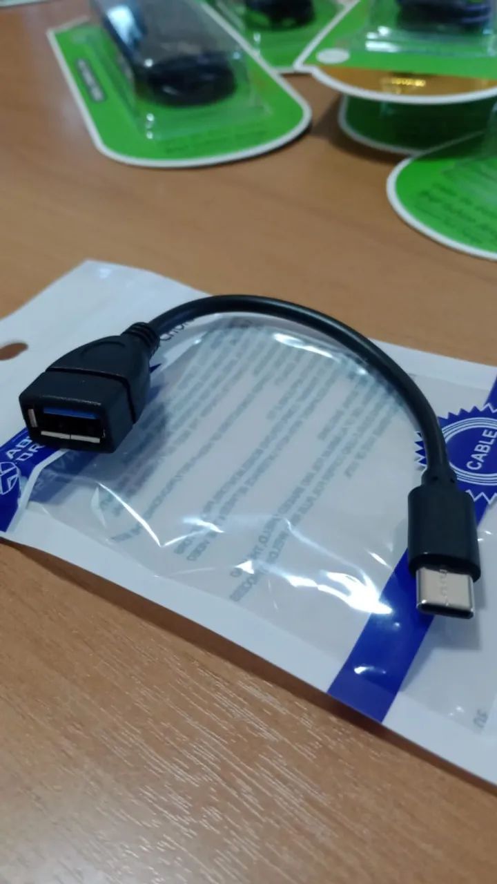 ? Cabo OTG Tipo C para USB 3.0 - Alta Velocidade ? Entrega Grátis e Rápida ?