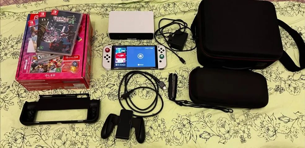Nintendo Switch OLED 256GB + Jogos (COMPLETO) - Foto 4