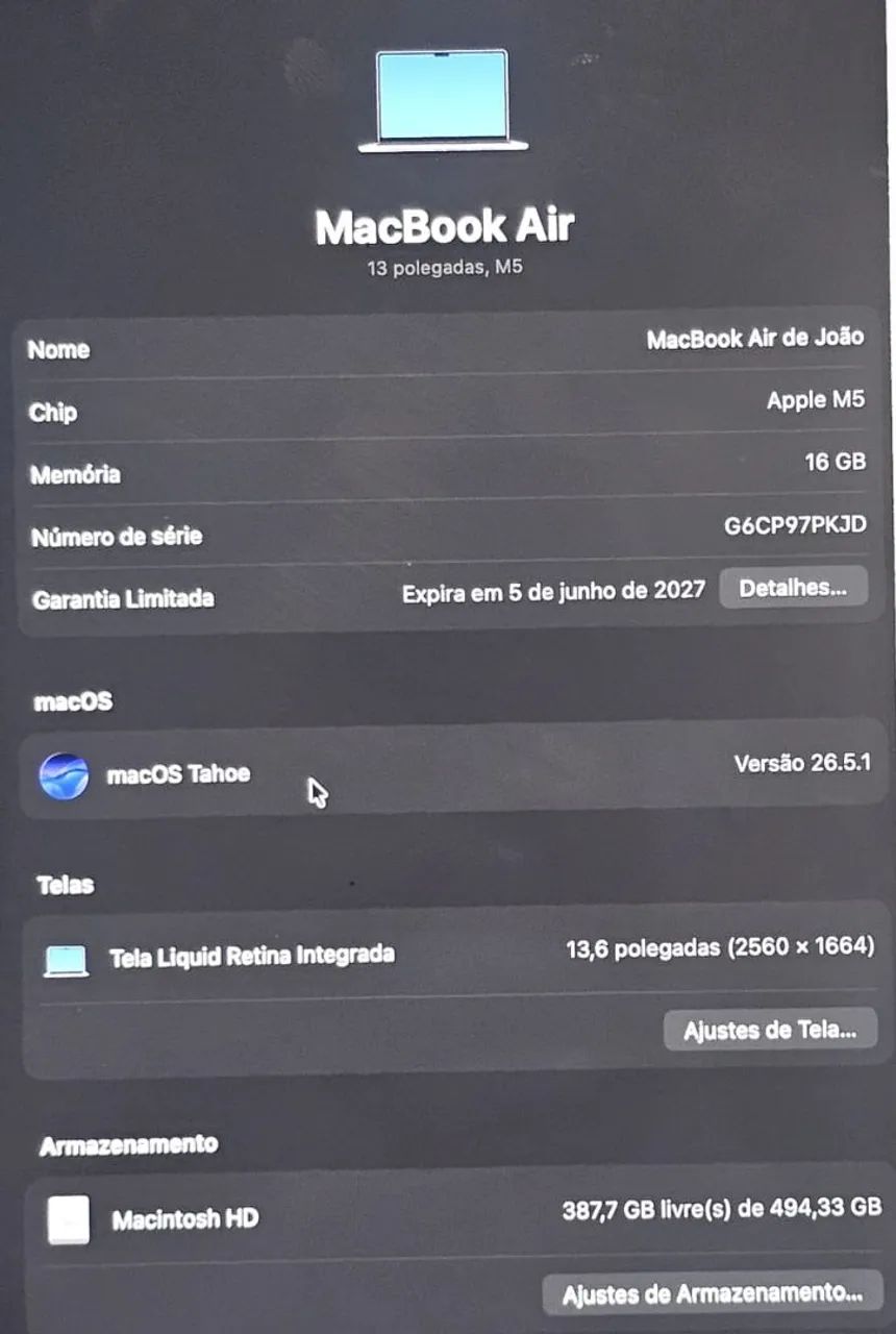 Macbook Air M5, 16GB, 512 GB - Foto 3