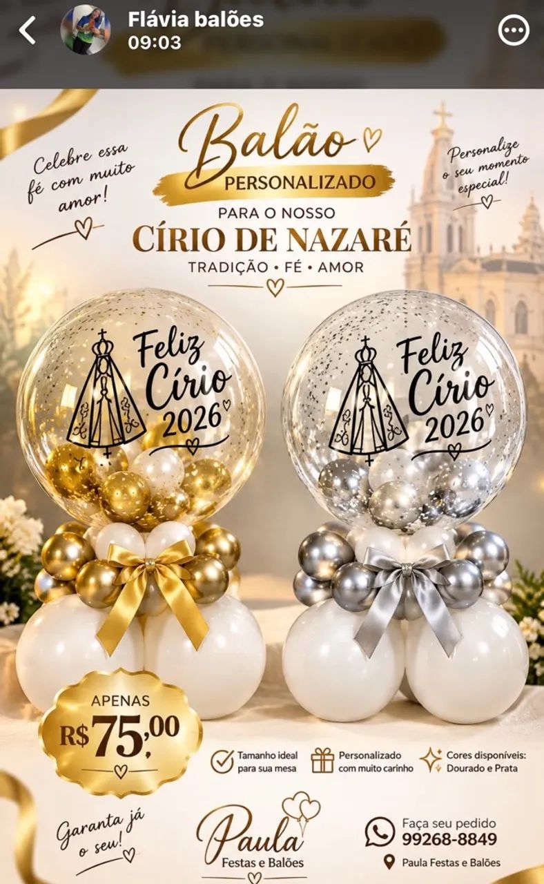 Balões do cirio personalizado  - Foto 3