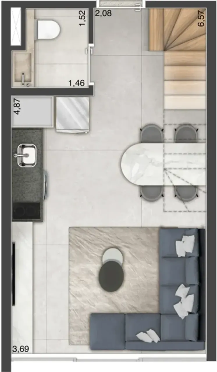 PLANTA 47m²