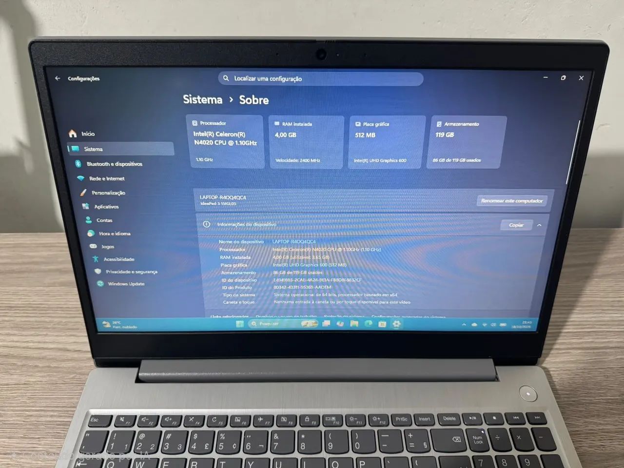 Notebook lenovo ideapad - Foto 4