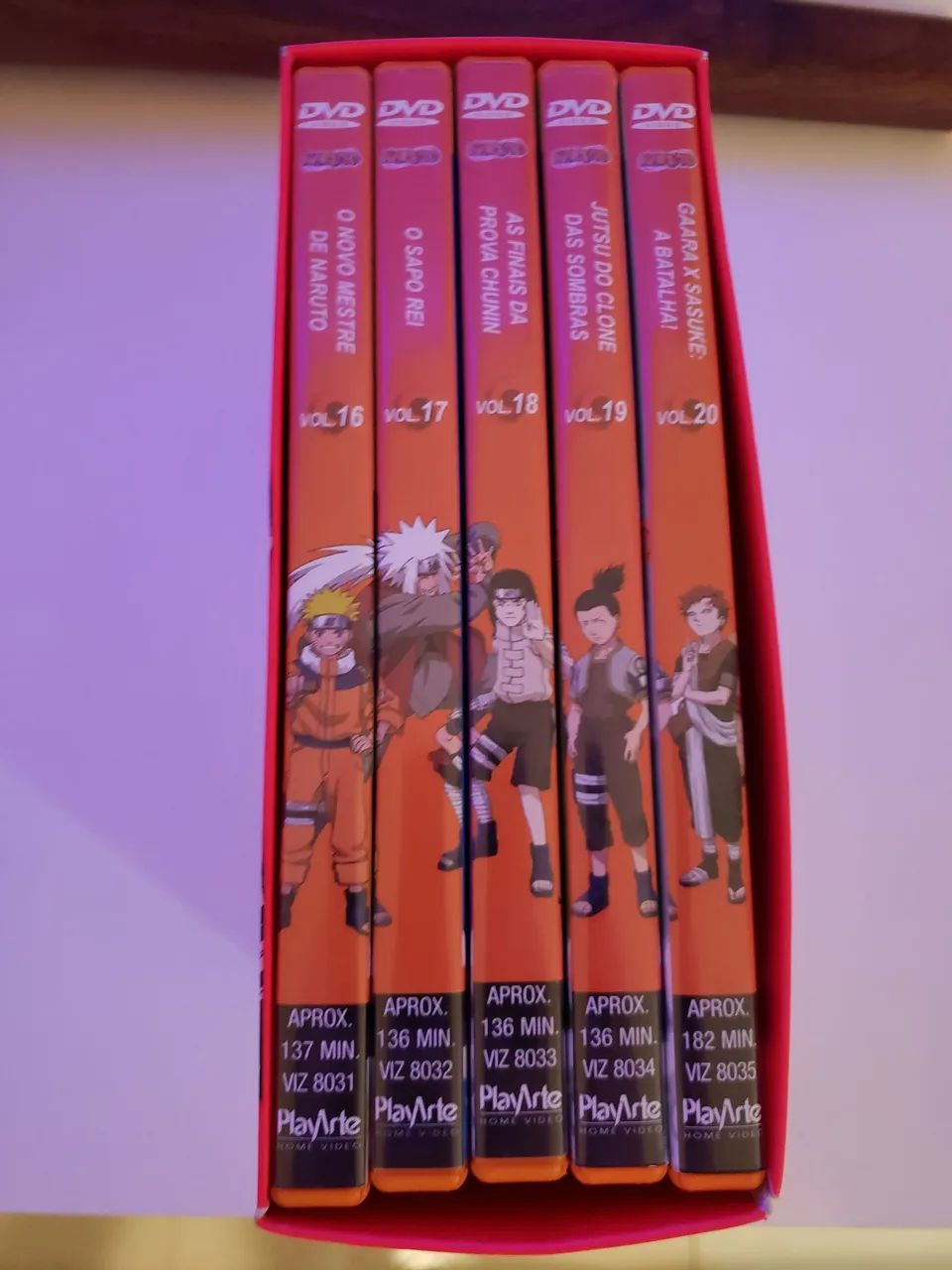 Box DVD Naruto - Volumes 16 ao 20 (PlayArte / Coleção Completa
