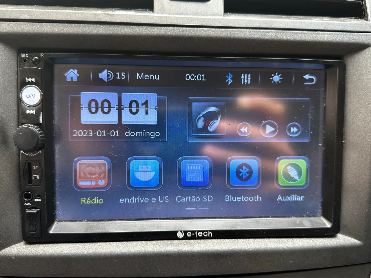 Central Multimídia 2 Din Tela 7 Carplay Android Auto Bluetooth Usb