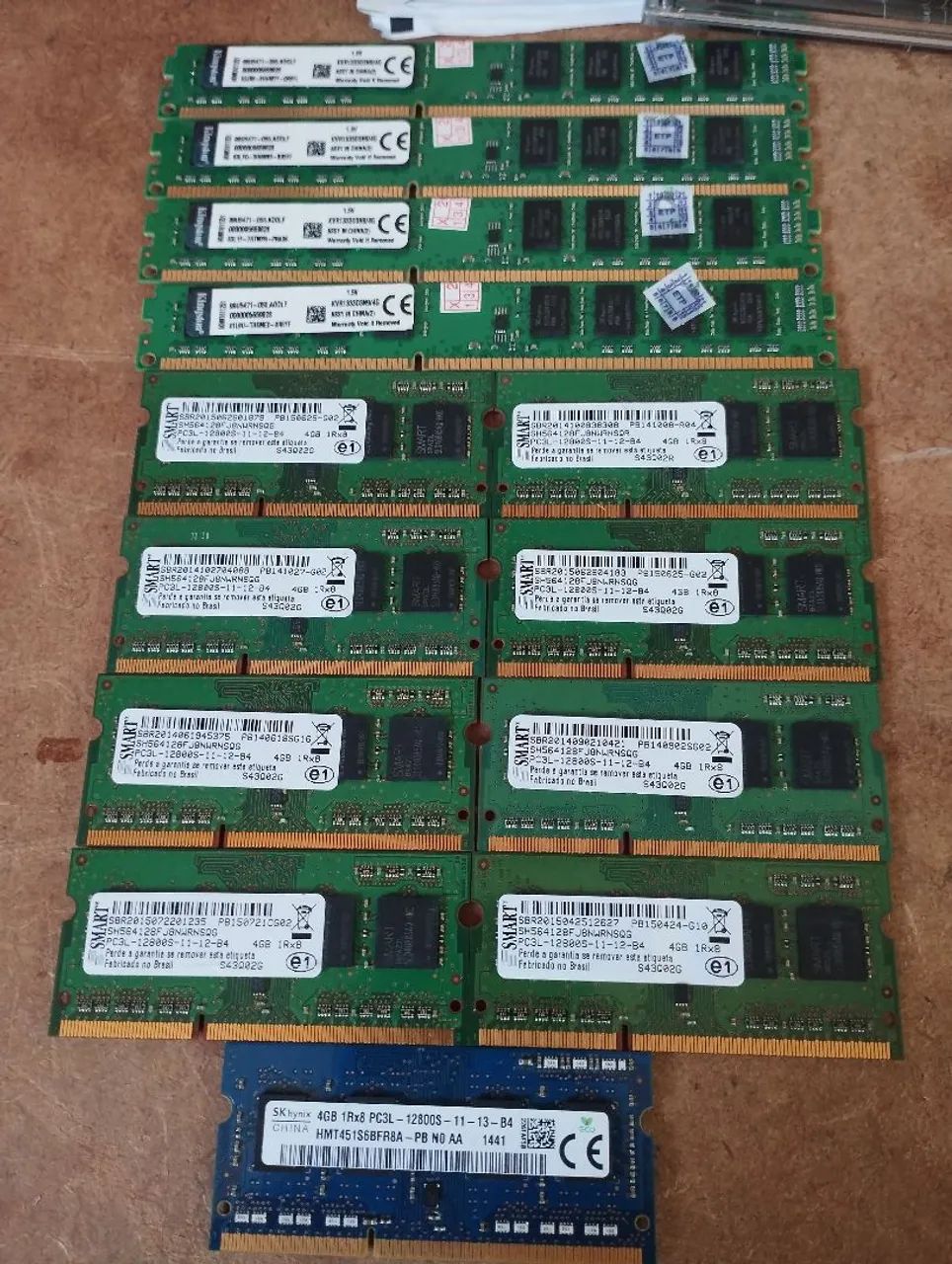 Lote memória ddr3 4gb desktop e notebook 
