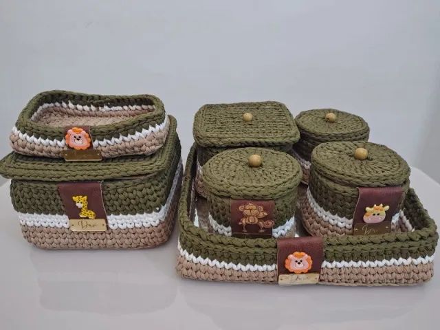 Kit Higiene Personalizado Bebê Maternidade Crochê