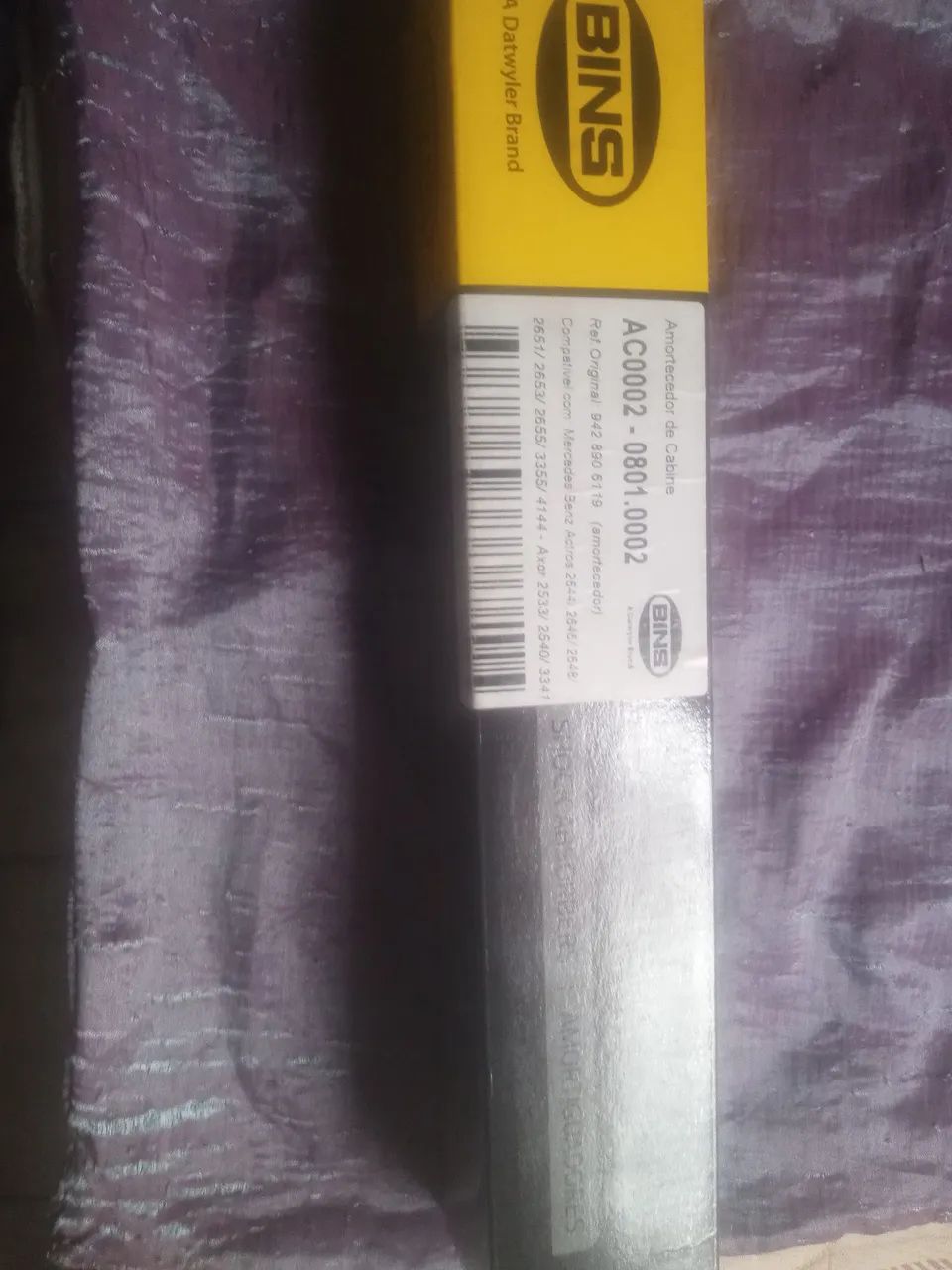 Amortecedor pneumático traseiro c/bolsa  Axor /Actros/Atego  marca BINS