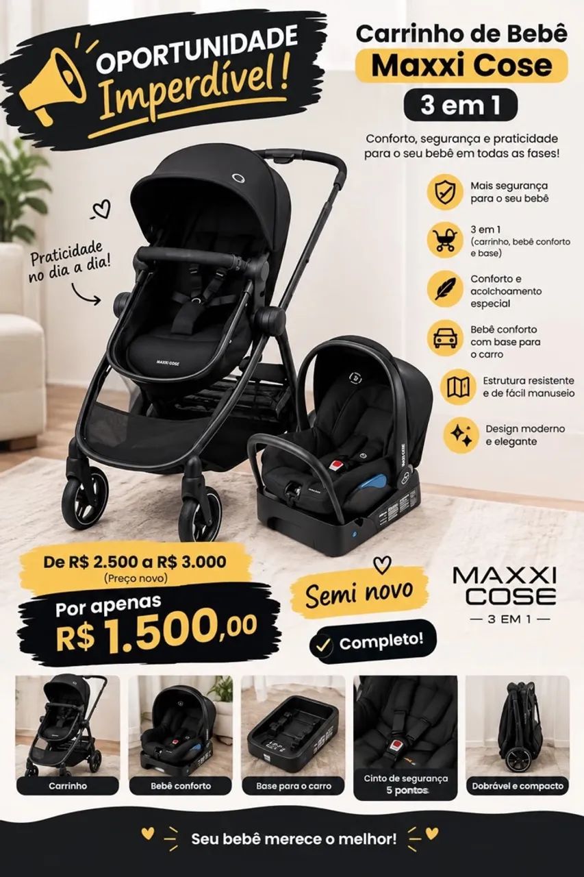 Carinho de bebe maxi cosi