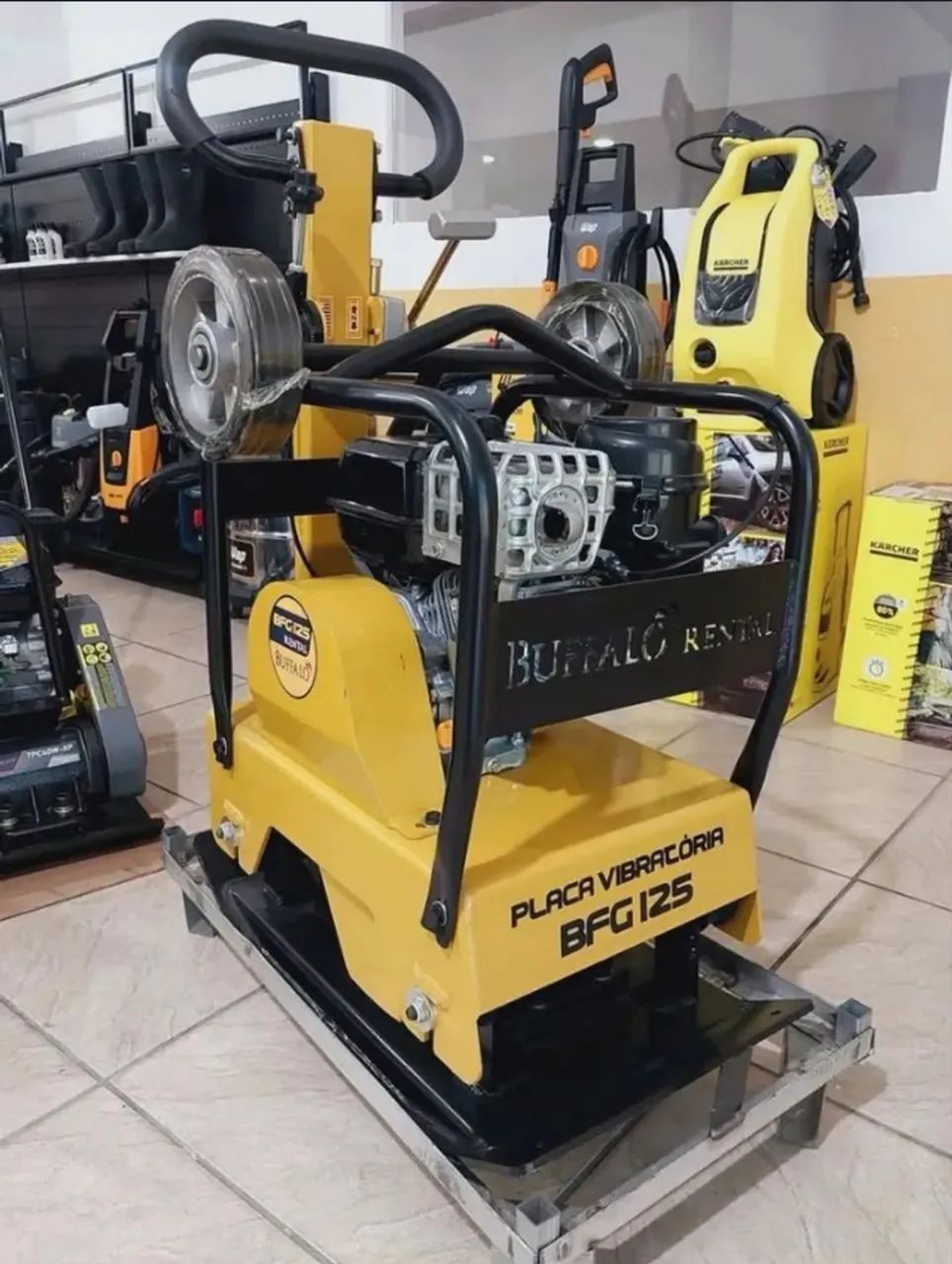 Placa vibratória 125kg a Gasolina 7.5 HP Profissional - Buffalo
