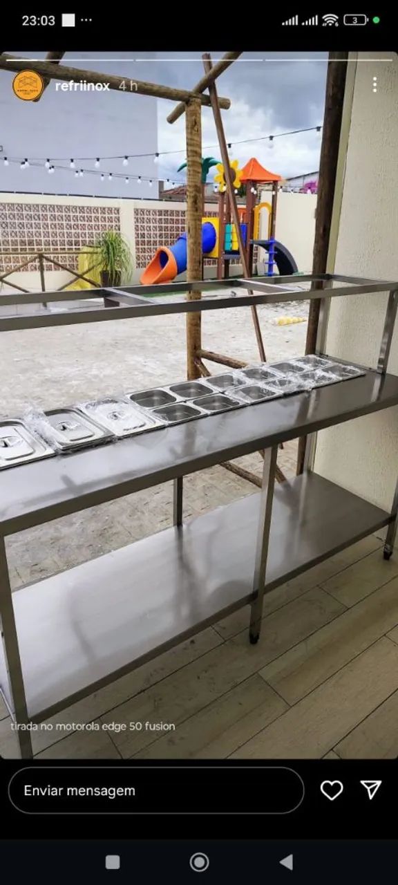 Coifa de inox mesa .pia prateleira em inox 