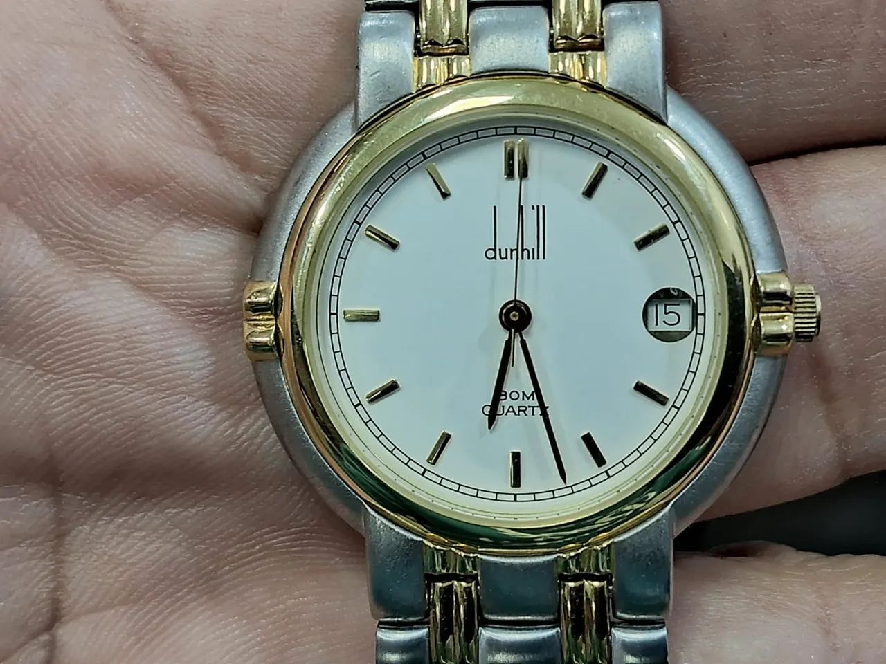 Relógio dunhil folhado a ouro 14k