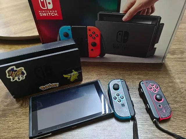 Nintendo Switch V1 + 64 GB em bom estado e na caixa - Foto 3