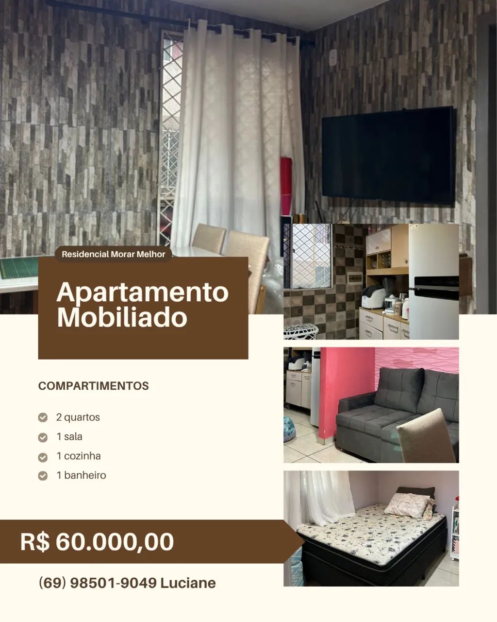 Vendo apartamento mobiliado 