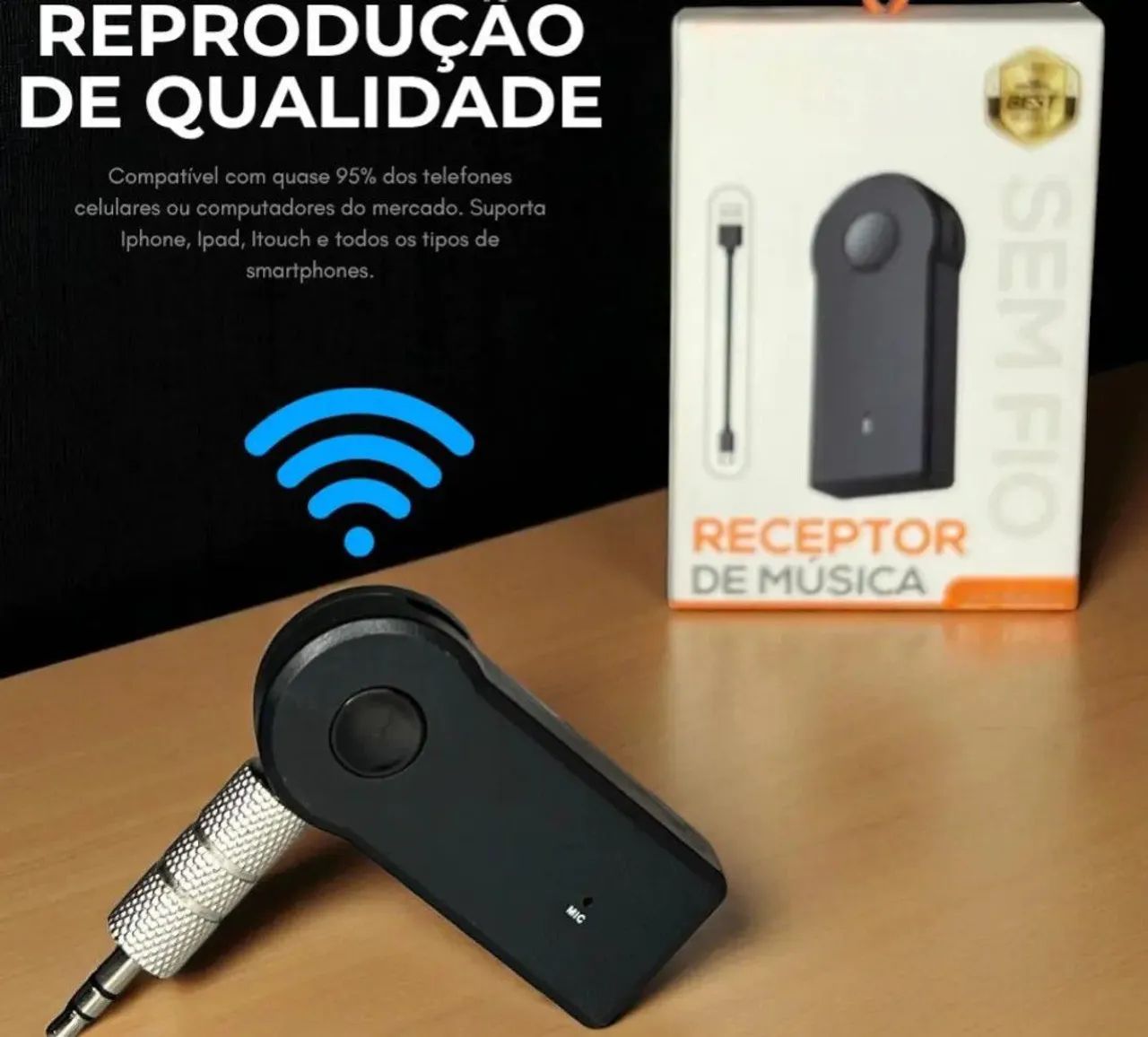 Adaptador bluetooth P2 novo - Foto 2