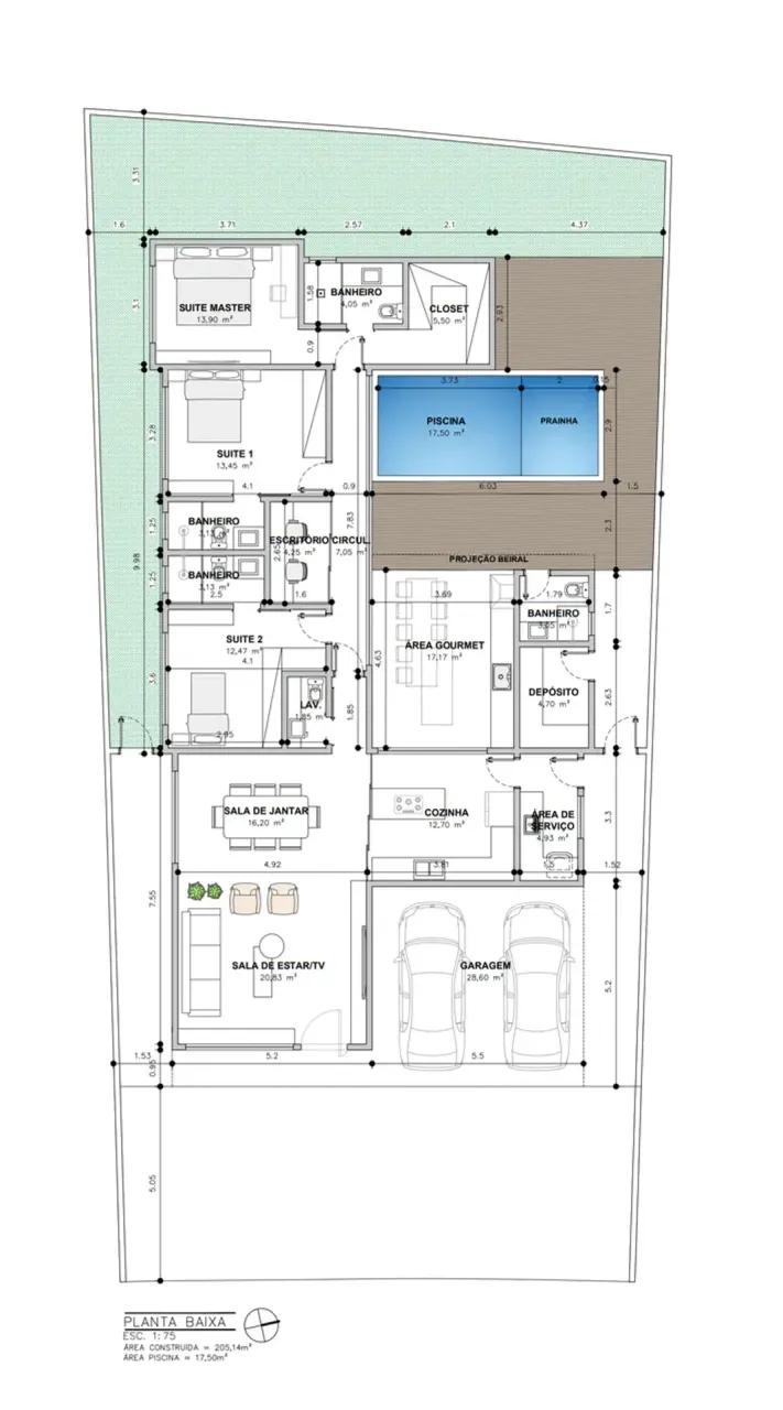 PLANTA 205m²