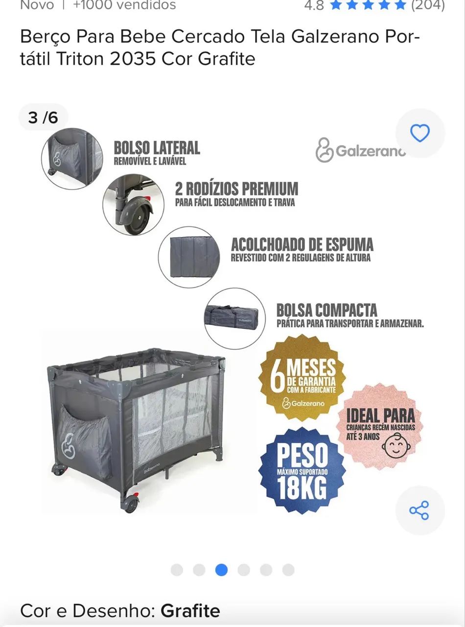 Berço Portátil - Foto 4