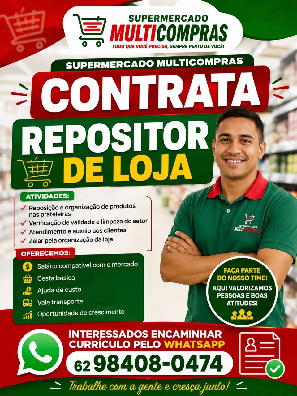 VAGA PARA REPOSITOR 