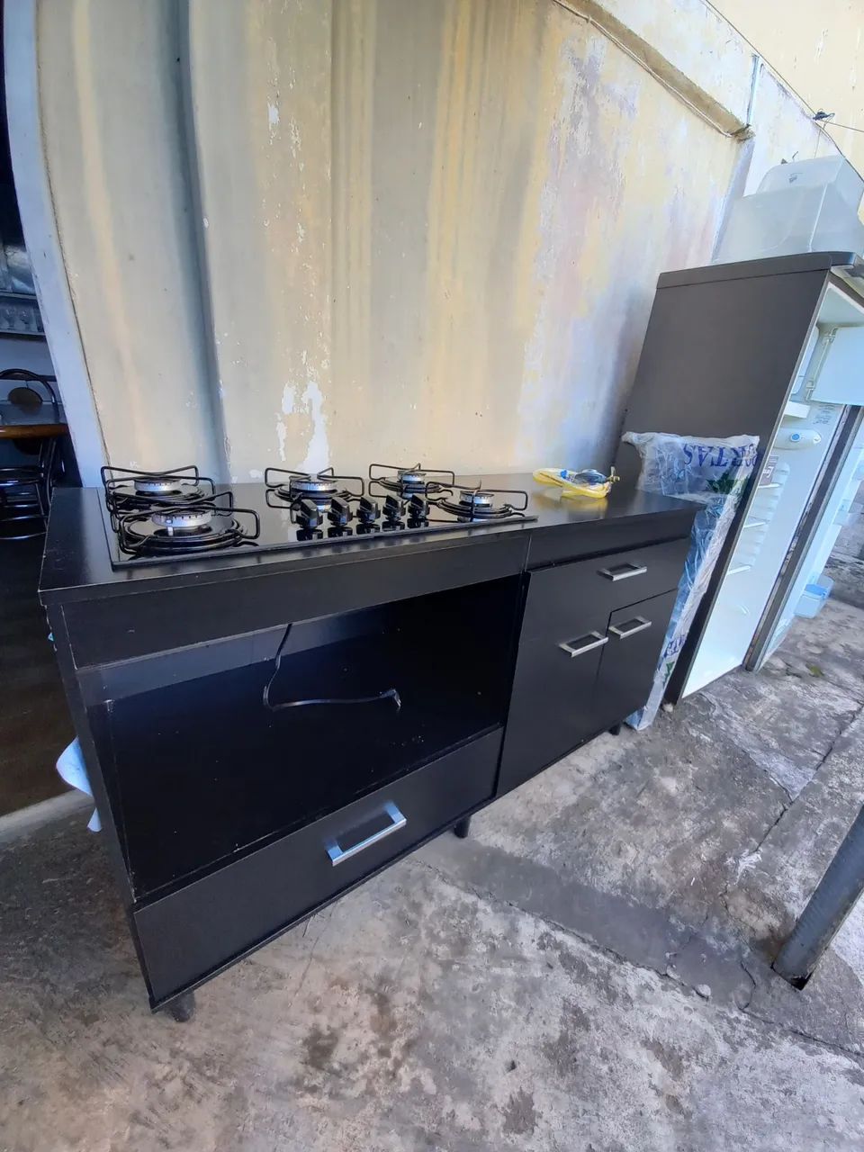 Cooktop com bancada. 