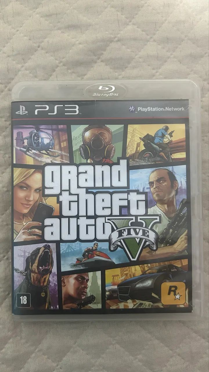 Jogo GTA V (GTA 5) PS3 Mídia Física Original Completo c/ Manual