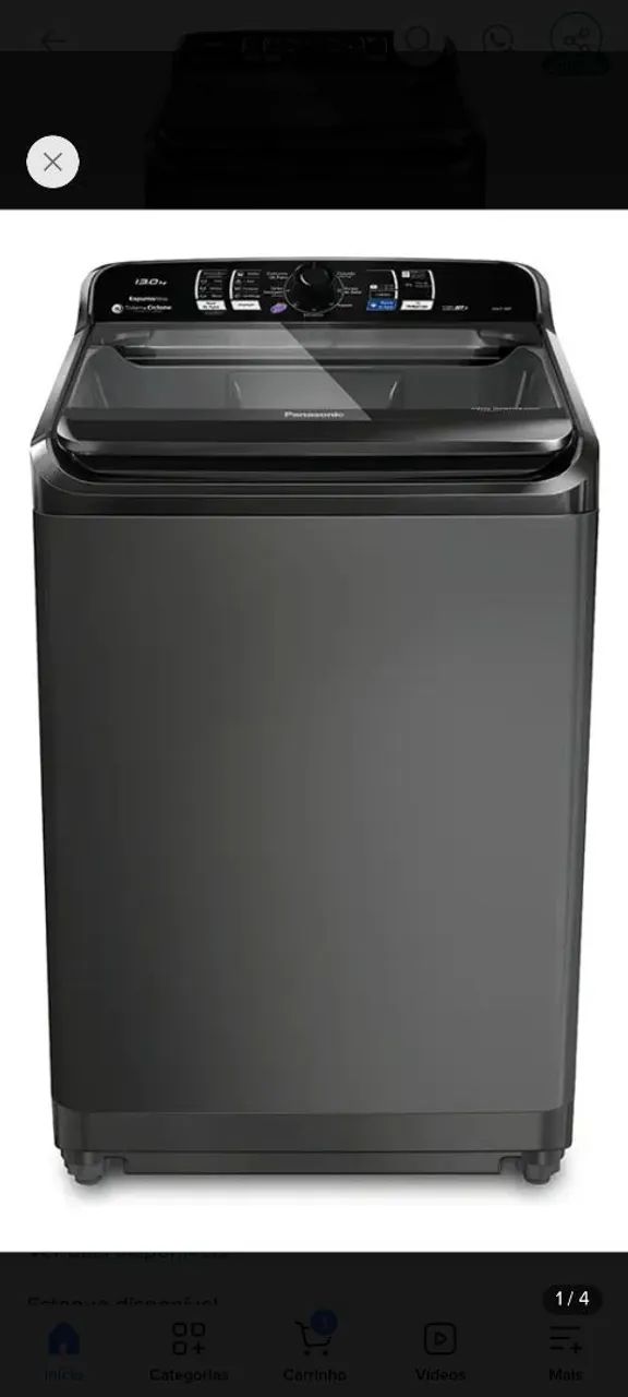 Máquina de lavar Panasonic 