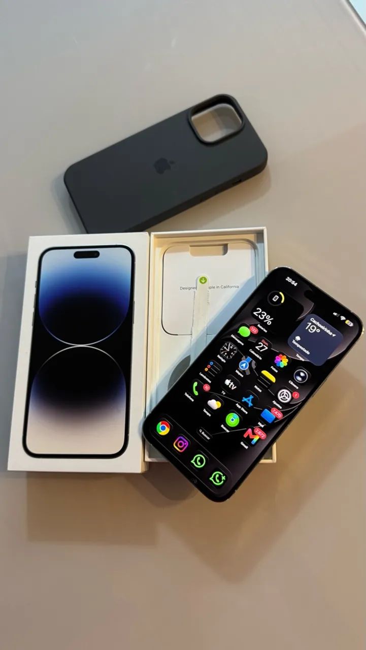 iPhone 14 Pro Max silver 256GB IMPECÁVEL - Celulares e Smartphones