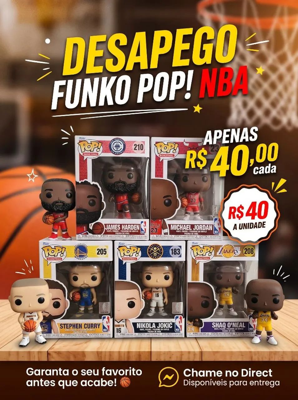 Promoção Funkos NBA