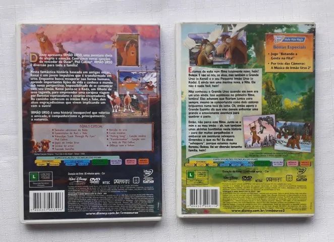 Dvd Irmão Urso 1 e 2 (originais) - Foto 2