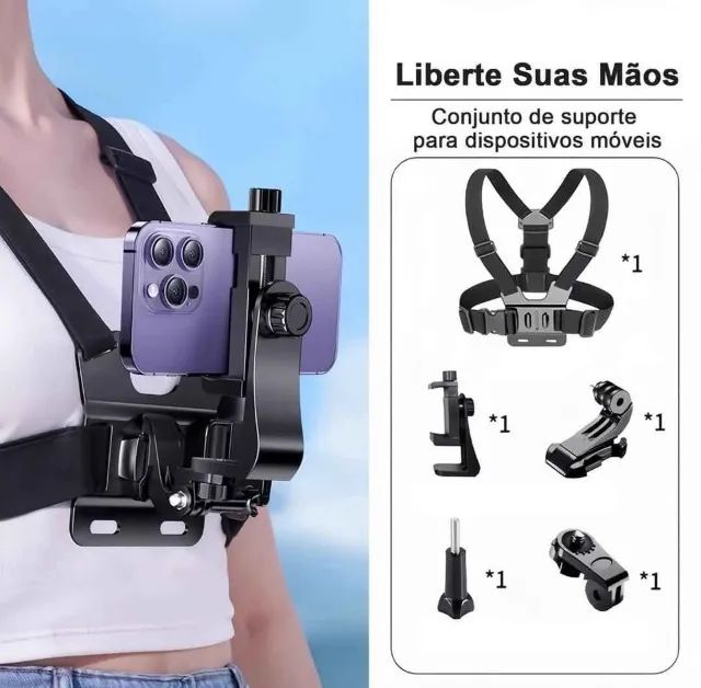 Suporte de peito para cameras ou celular - Foto 2