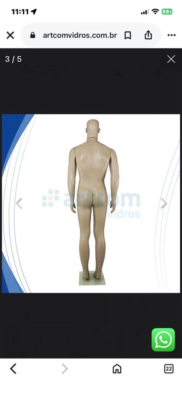 Manequim masculino completo  - Foto 2
